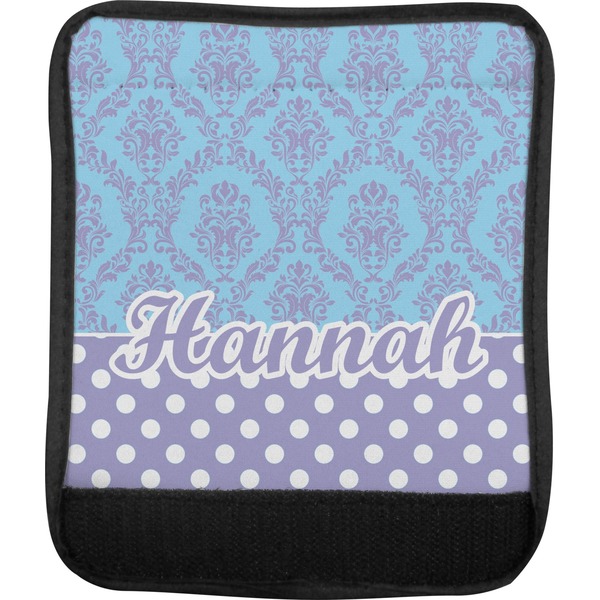 Purple Damask & Dots Luggage Handle Wrap (Approval)