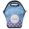 Purple Damask & Dots Lunch Bag - Front