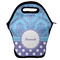 Purple Damask & Dots Lunch Bag w/ Name or Text