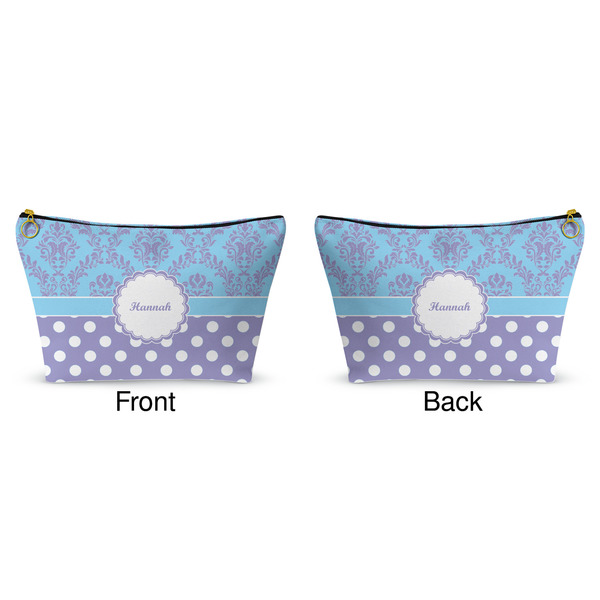 Purple Damask & Dots Makeup Bag Approval