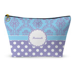 Purple Damask & Dots Makeup Bag (Personalized)