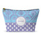 Purple Damask & Dots Structured Accessory Purse (Front)