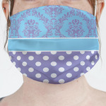 Purple Damask & Dots Face Mask Cover