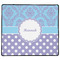 Purple Damask & Dots XL Gaming Mouse Pad - 18" x 16" (Personalized)
