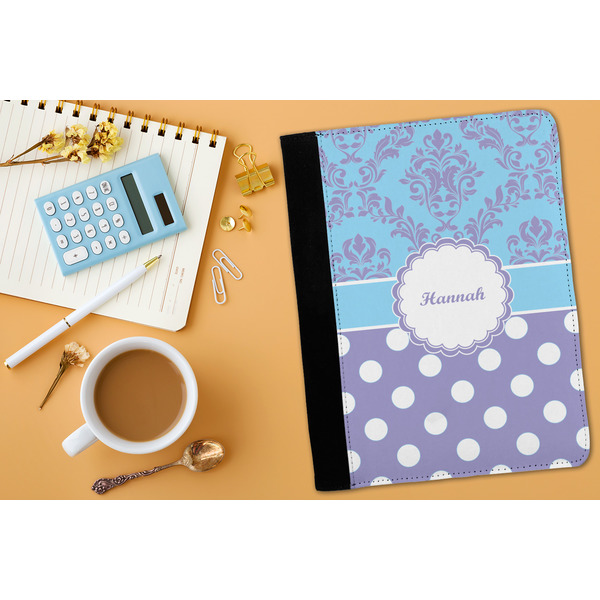 Purple Damask & Dots Medium Padfolio - LIFESTYLE (adult)