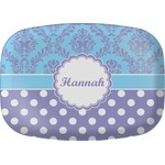 Purple Damask & Dots Melamine Platter (Personalized)