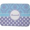 Purple Damask & Dots Memory Foam Bath Mat - 48"x36" (Personalized)