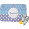 Purple Damask & Dots Memory Foam Bath Mat (Personalized)