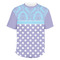 Purple Damask & Dots Men's Crew Neck T Shirt Medium - Main