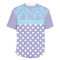Purple Damask & Dots Men's Crew T-Shirt - Small