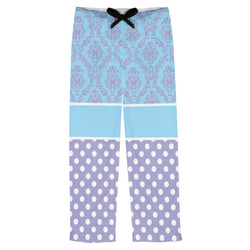 Purple Damask & Dots Mens Pajama Pants - 2XL