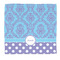 Purple Damask & Dots Microfiber Dish Rag (Personalized)