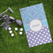 Purple Damask & Dots Microfiber Golf Towels - LIFESTYLE
