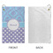 Purple Damask & Dots Microfiber Golf Towels - Small - APPROVAL