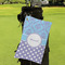 Purple Damask & Dots Microfiber Golf Towels - LIFESTYLE