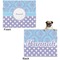 Purple Damask & Dots Microfleece Dog Blanket - Large- Front & Back