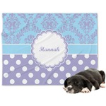 Purple Damask & Dots Dog Blanket (Personalized)