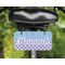 Purple Damask & Dots Mini License Plate on Bicycle - LIFESTYLE Two holes