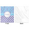 Purple Damask & Dots Minky Blanket - 50"x60" - Single Sided - Front & Back
