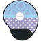 Purple Damask & Dots Mouse Pad with Wrist Support - Main
