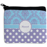 Purple Damask & Dots Rectangular Coin Purse (Personalized)