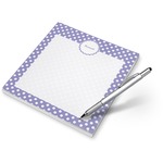 Purple Damask & Dots Notepad (Personalized)