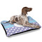 Purple Damask & Dots Outdoor Dog Beds - Large - IN CONTEXT