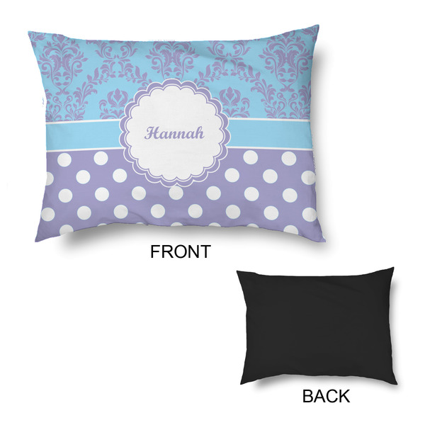 Purple Damask & Dots Outdoor Dog Beds - Medium - APPROVAL