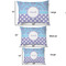 Purple Damask & Dots Outdoor Dog Beds - SIZE CHART