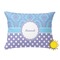 Purple Damask & Dots Outdoor Throw Pillow (Rectangular - 12x16)