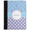 Purple Damask & Dots Padfolio Clipboards - Small - FRONT