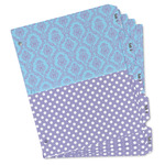 Purple Damask & Dots Binder Tab Divider Set (Personalized)