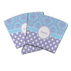Purple Damask & Dots Party Cup Sleeve (Personalized)