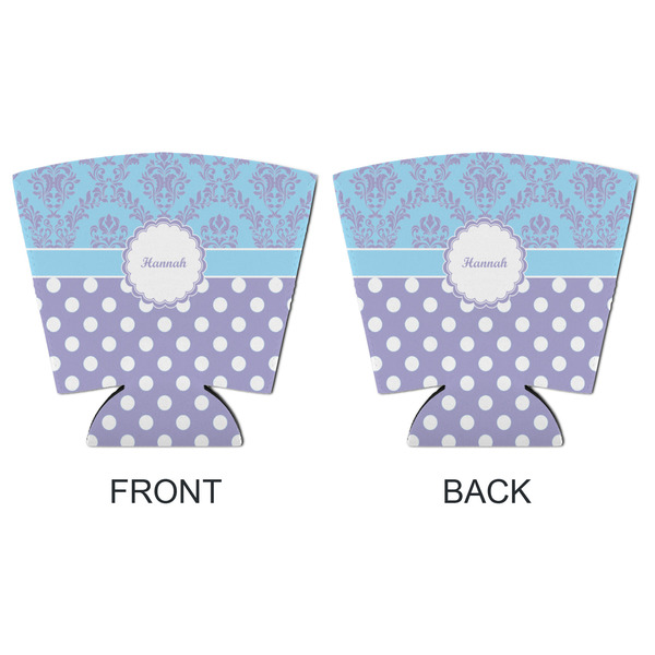 Purple Damask & Dots Party Cup Sleeves - with bottom - APPROVAL