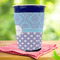 Purple Damask & Dots Party Cup Sleeves - with bottom - Lifestyle