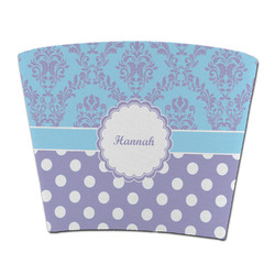 Purple Damask & Dots Party Cup Sleeve - without bottom (Personalized)