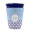 Purple Damask & Dots Party Cup Sleeves - without bottom - FRONT (on cup)