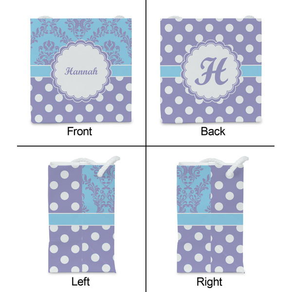 Purple Damask & Dots Party Favor Gift Bag - Matte - Approval