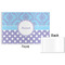 Purple Damask & Dots Disposable Paper Placemat - Front & Back