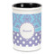 Purple Damask & Dots Ceramic Pencil Holders - Black
