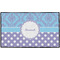 Purple Damask & Dots Door Mat - 60"x36" (Personalized)