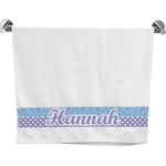 Purple Damask & Dots Bath Towel (Personalized)