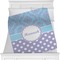 Purple Damask & Dots Minky Blanket - Toddler / Throw - 60"x50" - Single Sided (Personalized)
