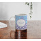 Purple Damask & Dots Personalized Coffee Mug - Lifestyle