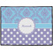 Purple Damask & Dots Door Mat (Personalized)