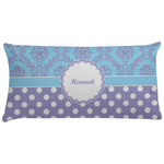 Purple Damask & Dots Pillow Case - King (Personalized)