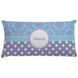 Purple Damask & Dots Pillow Case (Personalized)