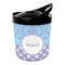 Purple Damask & Dots Personalized Plastic Ice Bucket