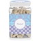 Purple Damask & Dots Dog Treat Jar (Personalized)