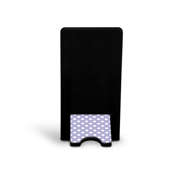 Purple Damask & Dots Phone Stand - Back
